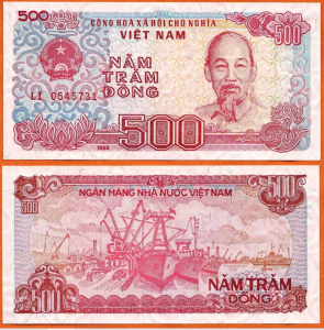 WIETNAM Banknot 500 DONG 1988 UNC 
