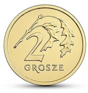 2 Grosze gr 2018 mennicze mennicza z woreczka