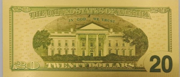 BANKNOT FANTAZYJNY POZŁACANY 20 DOLARÓW USA