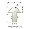 Progi SINTOMS 2,8m/R080 TRIANGULAR (ST)