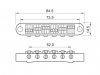 Mostek rolkowy 6,3mm VPARTS VLB-005 (GD)