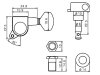 Klucze gitarowe VPARTS VGX-07 (CR, 3+3)