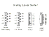 Przełącznik 3-pozycyjny VPARTS SW-113 (BK)