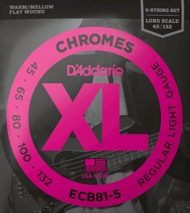 Struny D'ADDARIO Chromes ECB81-5 (45-132) 5str.