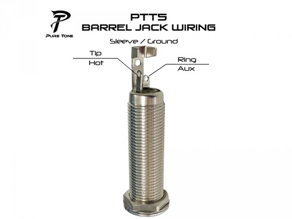 Cylindryczne gniazdo stereo 6,3mm PURE TONE (BN)