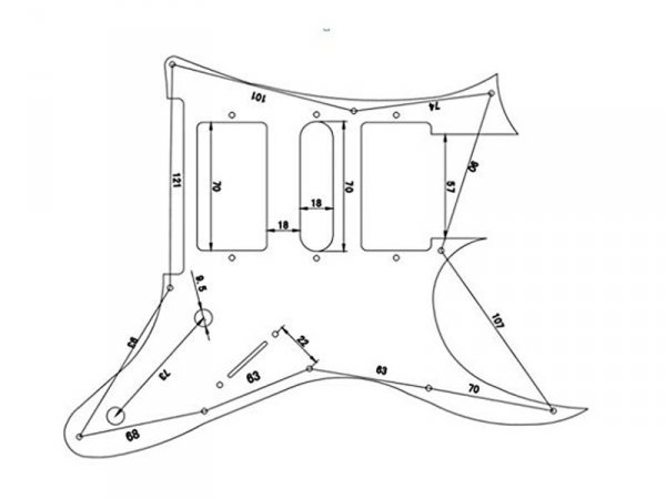 Pickguard VPARTS PG-RG2 (WH)