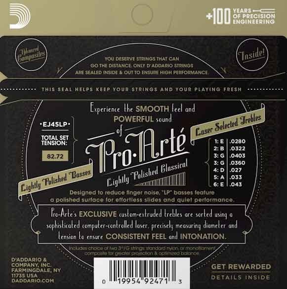 Struny D'ADDARIO Pro-Arte Polished EJ45LP Normal