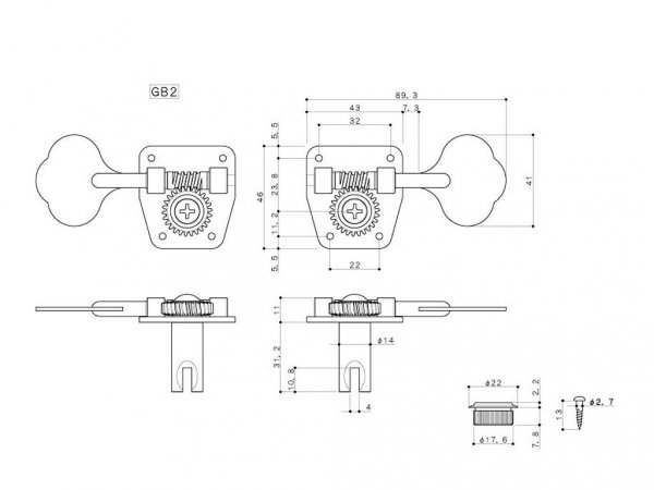 Klucze do basu GOTOH GB2 (N, 4L)