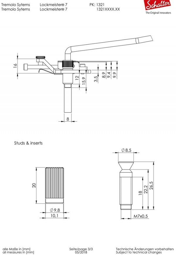 Tremolo SCHALLER LockMeister 7 37mm (CR)