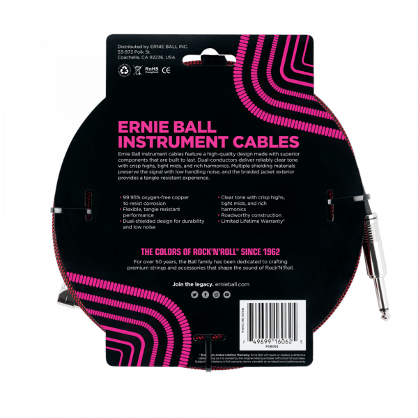 Kabel gitarowy ERNIE BALL 6062 (7,62m)