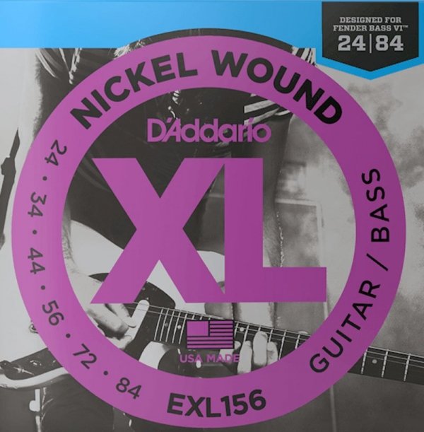 Struny D'ADDARIO Fender Bass VI EXL156 (24-84)