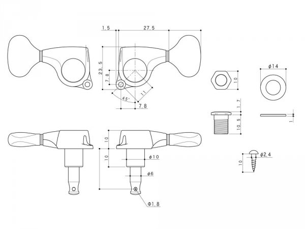 Klucze blokowane GOTOH SGL510Z-A01 MG-T (CK,3+3)