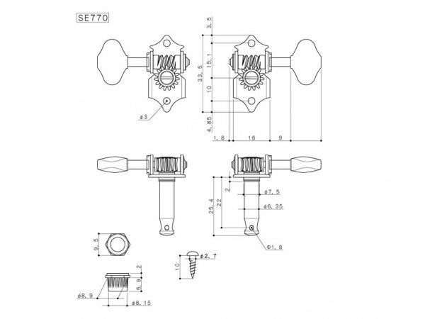 Klucze do gitary GOTOH SE770-06M (N,3+3)