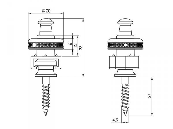 Blokowane zaczepy paska SCHALLER S-Locks L (SC)