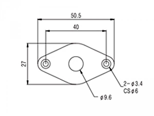 Płytka gniazda jack VPARTS Diamond VJP-004 (GD)
