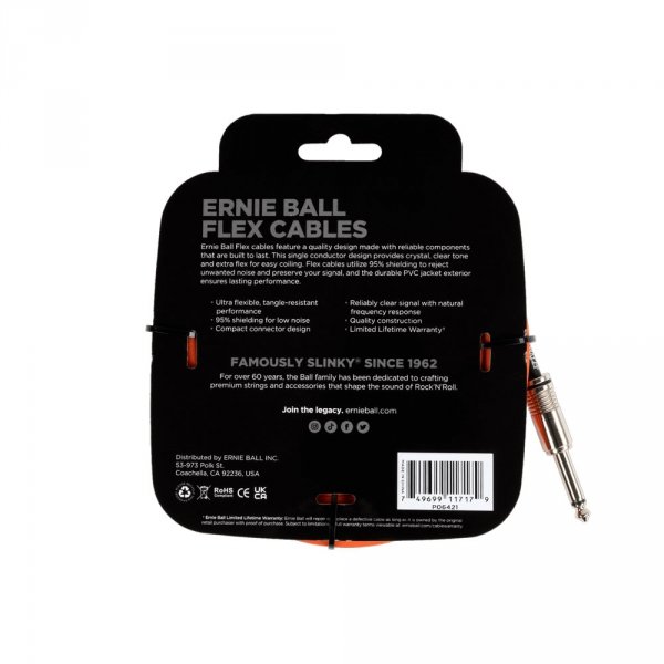 Kabel gitarowy ERNIE BALL 6421 Flex Cable (6,10m)