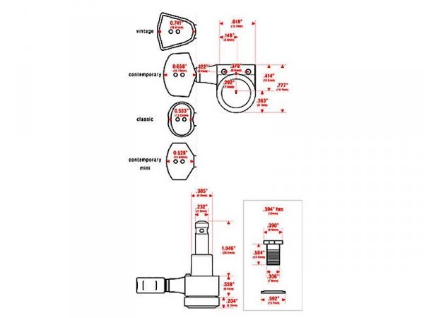 Klucze blokowane GRAPH TECH Ratio Mini (BK, 4+3)