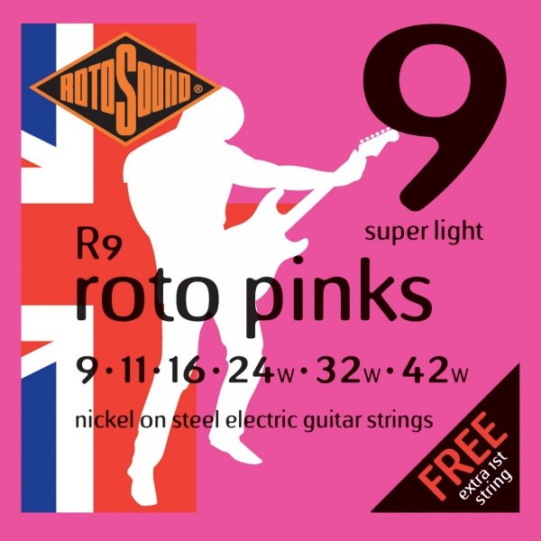 Struny ROTOSOUND Roto Pinks R9 (9-42)