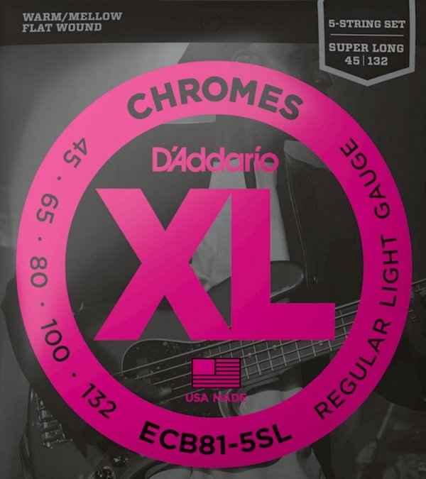 Struny D'ADDARIO Chromes ECB81-5SL (45-132) 5str.