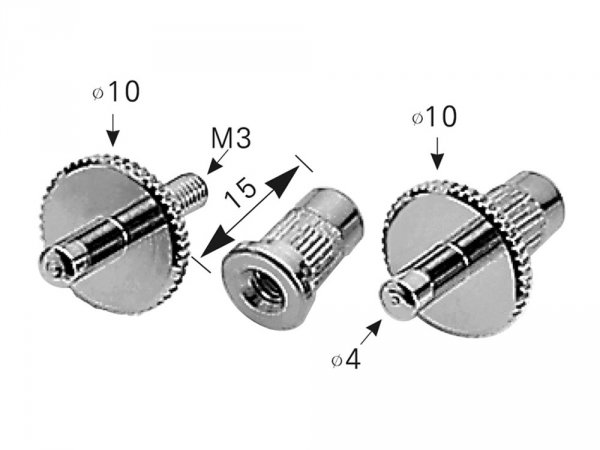 Śruby mocowania mostków VPARTS VMB-002 (BK)