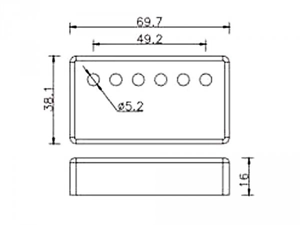 Puszka humbuckera Nickel-Silver VPARTS VC-H49 (CR)