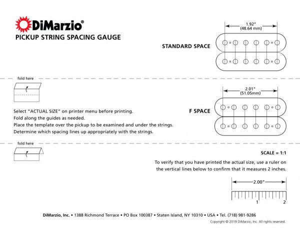 Puszka humbuckera DIMARZIO GG1601R F-Spaced (UN)