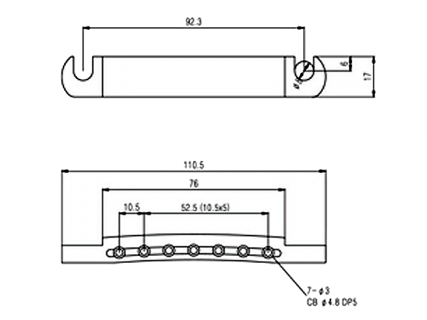 Zaczep strun 7str VPARTS TA-007 (GD)
