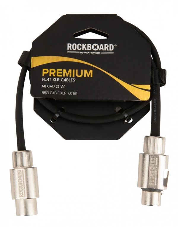 Kabel patch ROCKBOARD Flat Black XLR-XLR (60cm)