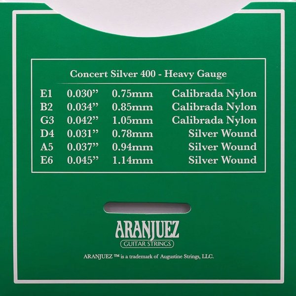 Struny ARANJUEZ AR-400 Concert Silver Hard