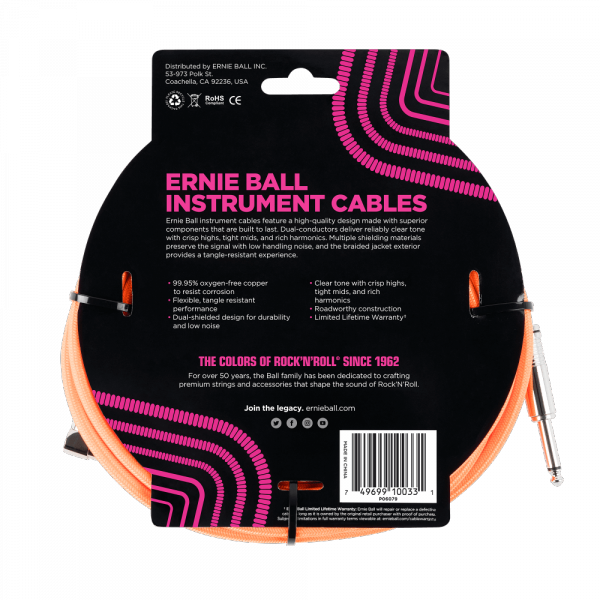 Kabel gitarowy ERNIE BALL 6079 (3,05m)