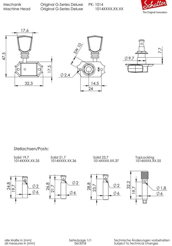 Klucze blokowane SCHALLER G-Series DR (N,3+3)