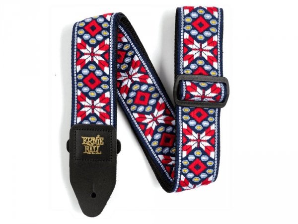 Pasek gitarowy ERNIE BALL Taos Fire Red Jacquard