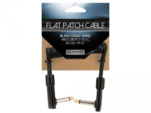 Kabel patch ROCKBOARD Flat Black Coiled AA (50cm)