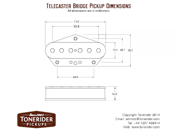 TONERIDER Vintage Plus Tele (BK, bridge)