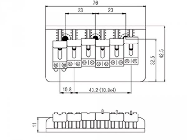 Mostek stały 10.8mm VPARTS VFB-005 (CR)