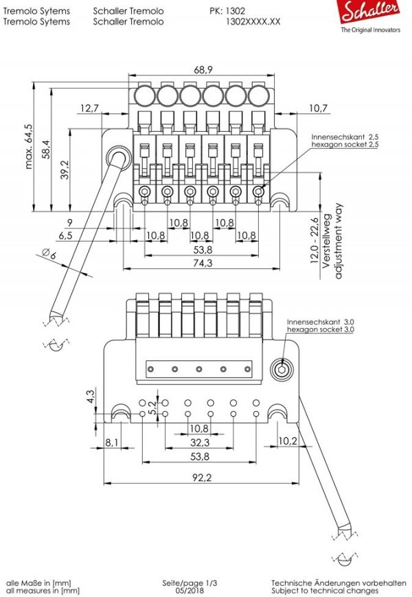 Tremolo SCHALLER 37mm R3 (RU)