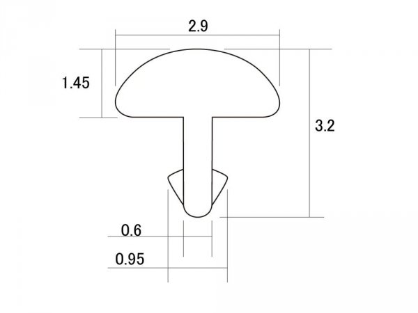 Progi HOSCO 2,9mm J1 (stainless steel, 24szt)