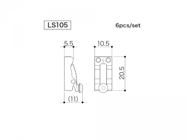 Siodełka mostka GOTOH LS105 (BK)