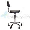TABORET KOSMETYCZNY Z OPARCIEM BH-7289 CZARNY