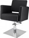 FOTEL FRYZJERSKI PREMIUM S SKAJ CZARNY (SUPER SALON)