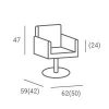 FOTEL LEA 01 P-7/DYSK SREBRNY (48H)