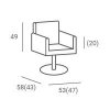 FOTEL PIK 01 P-7/KWADRAT SREBRNY (48H)