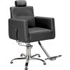 FOTEL BARBERSKI RAY 01 CZARNY/STOPKI CZARNE (BARBER BY AYALA)