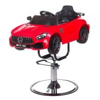 DZIECIęCY FOTEL FRYZJERSKI MERCEDES CZERWONY 