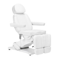Elektryczny fotel kosmetyczny SILLON CLASSIC 2 silniki pedi biały 