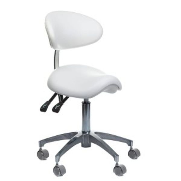 TABORET MEDYCZNY Z OPARCIEM BD-Y925 BIAłY