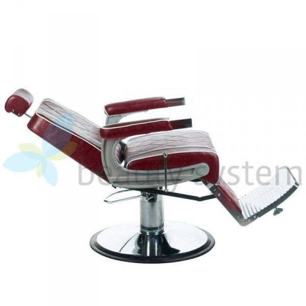 FOTEL BARBERSKI ODYS BH-31825M WIśNIOWY