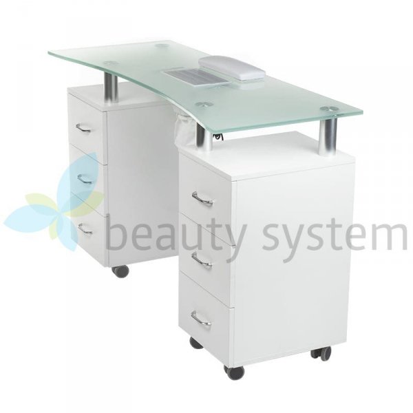 STOLIK DO MANICURE + POCHłANIACZ BD-3425-1+P BIAŁY