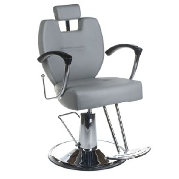 FOTEL BARBERSKI HEKTOR BH-3208 JASNO SZARY
