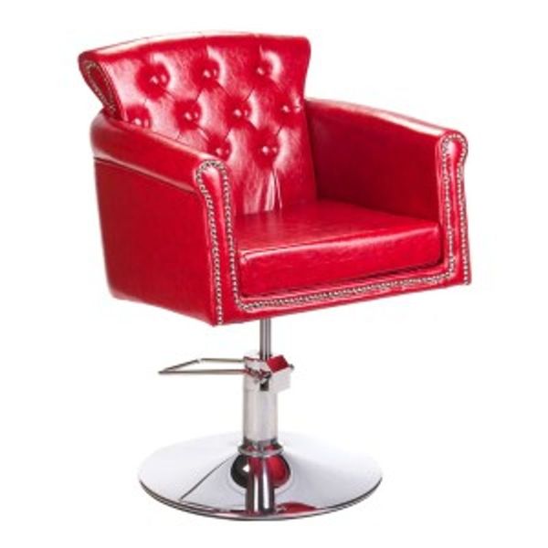 FOTEL FRYZJERSKI ALBERTO BH-8038 CZERWONY